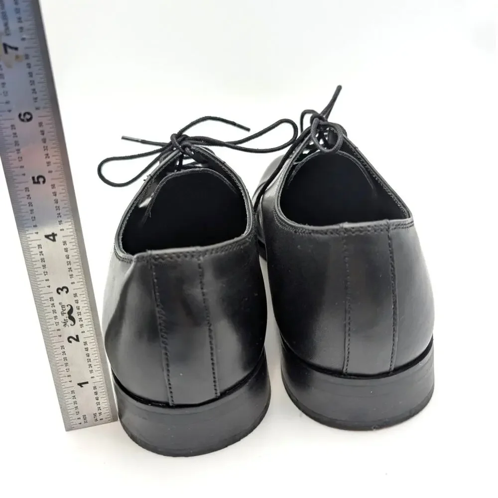 Nordstrom Elliott Cap Toe Lace-Up Derby Shoes Men's Black Size 12M EU45